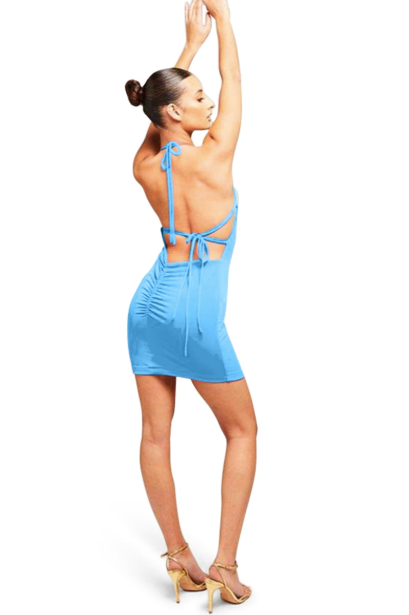 BIA TINI MINI DRESS - AQUA